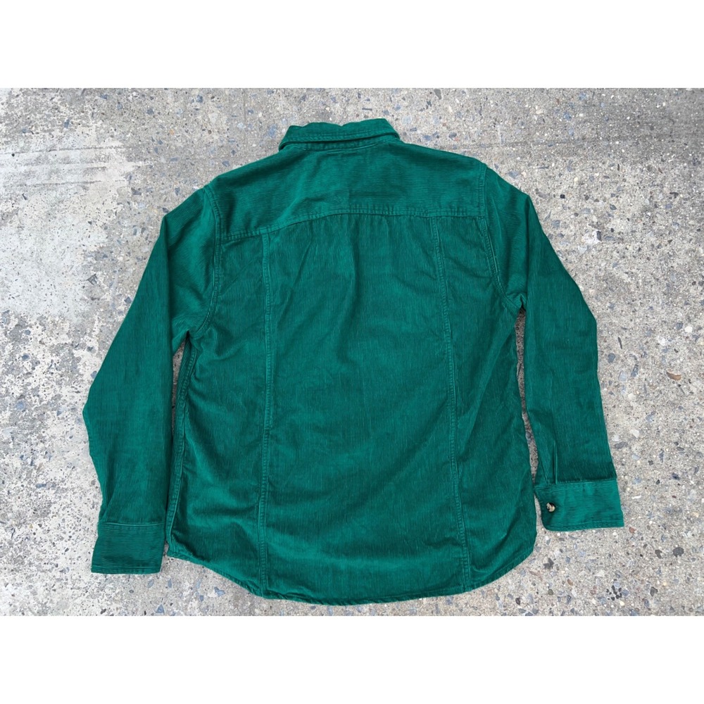 Corridor New York Mens Emerald Green Corduroy Button Down Shirt Size M Pocket - Picture 8 of 11